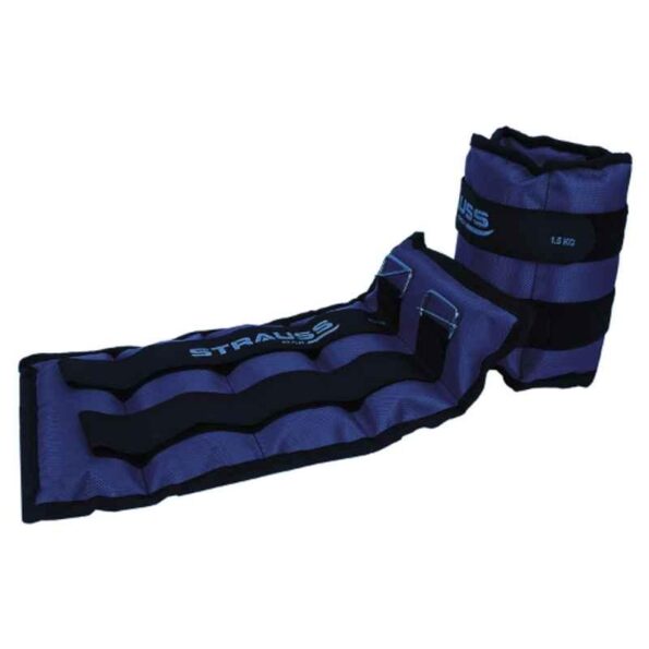 Strauss 38x19x3cm Neoprene Blue Adjustable Ankle Weight