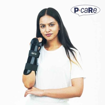 P+caRe Grey & Black Wrist Splint