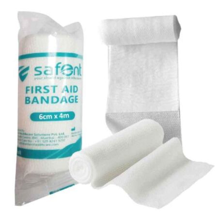 Safent 2.5 inch 6cmx4m Woven Fabricated First Aid Bandages