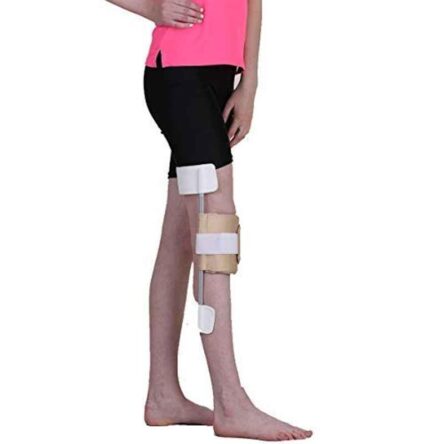 Salo Orthotics 17 inch Polyproplene Adjustable White Push Knee Brace