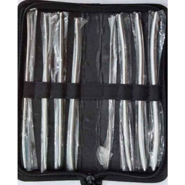 Forgesy 8 Pcs 3-18mm Stainless Steel Hegar Silver Reusable Dilator Set