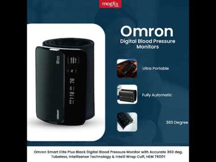 Omron Smart Elite Plus Black Digital Blood Pressure Monitor with Accurate 360 deg Tubeless