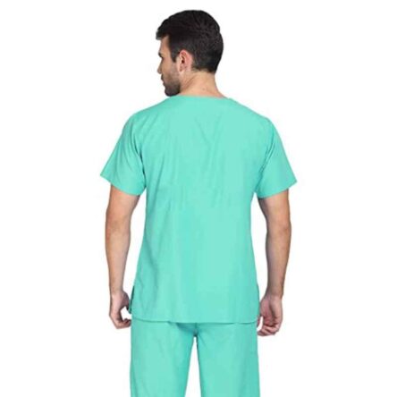 Indosurgicals Polyester & Cotton Sea Green Unisex Scrub Suit