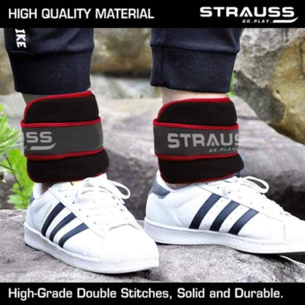 Strauss 32x16x4cm Neoprene Red Adjustable Round Shape Ankle Weight