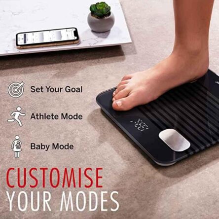 HealthSense BS 171 180kg Glass Smart Bluetooth Body Weighing Scale with Mobile App