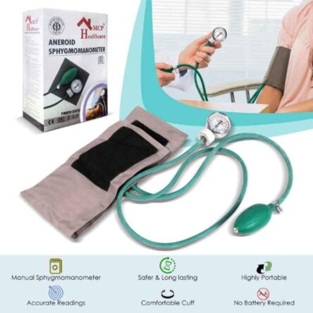 Divine Medicare Aneroid Grey & Green Blood Pressure Monitor BP Machine