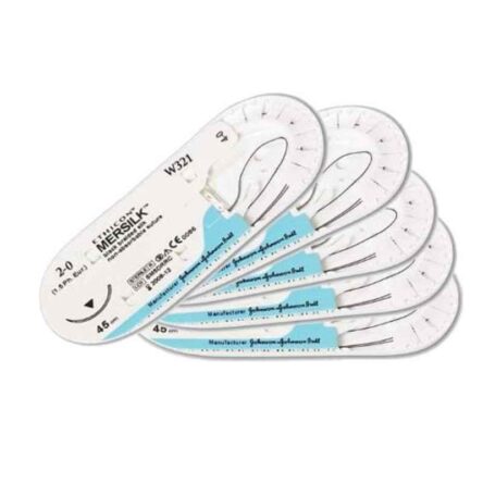 Ethicon NW5017 12 Pcs Silver Mersilk Non-Absorbable Suture Box