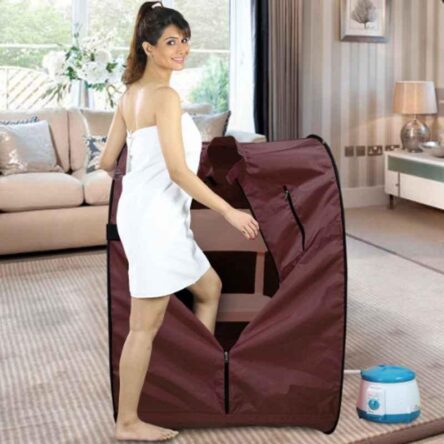 Kawachi 750W Chocolate Brown Panchkarma Swedan Portable Steam Sauna Bath for Health & Beauty Spa at Home