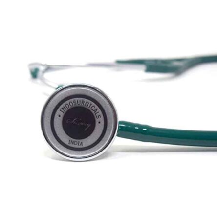 Indosurgicals Silvery III Aluminium Green Stethoscope