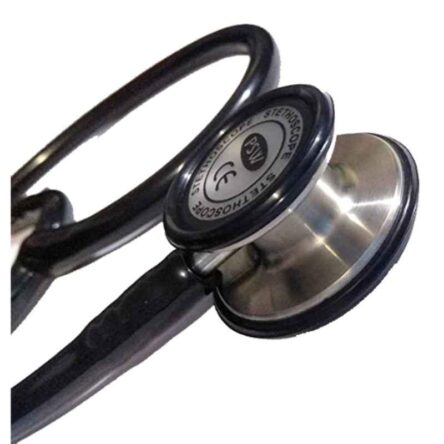 PSW Stainless Steel Black Dual Sided Stethoscope Chestpiece