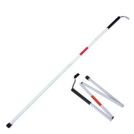 Fidelis Healthcare Aluminium White Blind Walking Stick