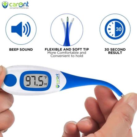 Carent White & Blue Waterproof Premium Digital Flexible Thermometer