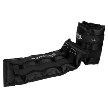 Strauss 38x19x3cm Neoprene Black Adjustable Ankle Weight