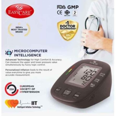 Easycare Black Fully Automatic Arm Style Digital Blood Pressure Monitor