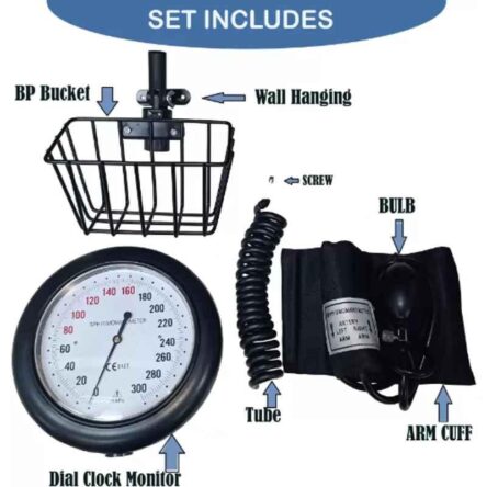 Divine Medicare Black & White Round Dial Blood Pressure Monitor