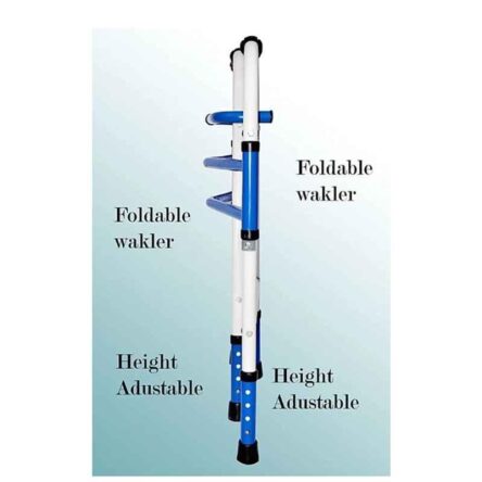 Thermomate W-5 158kg Blue Aluminum Height Adjustable Folding Walker
