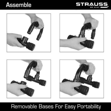 Strauss Master 22x14x12.5cm Polypropylene Black Moto Push Up Bar