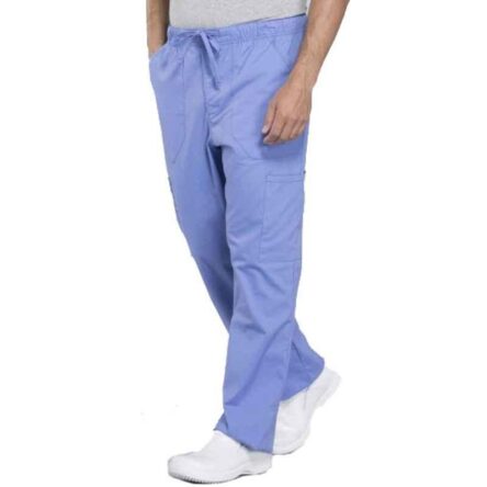 Superb Uniforms Polyester & Viscose Sky Blue Scrub Pant for Men