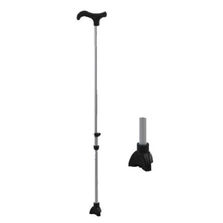 Flamingo Silver Walking Stick with Tri Leg Bottom