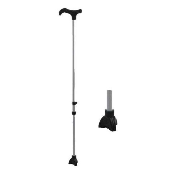 Flamingo Silver Walking Stick with Tri Leg Bottom