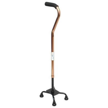 Entros Brown Imported Stylish Walking Stick Height Adjustable with 4 Leg