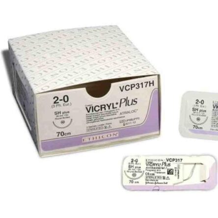 Ethicon VP2465 Vicryl Plus 3-0 Violet Braided Antibacterial Suture