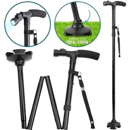 Fast Life Portable Aluminum Alloy Folding Walking Stick