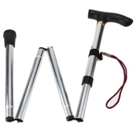 Divine Medicare Silver 4-Folding Adjustable Hiking/Trekking/Walking Stick