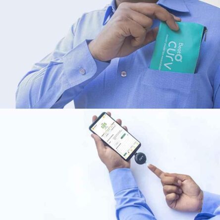 BeatO CURV Smartphone Connected Glucometer Machine with 50 Strips & 50 Lancets with Micro USB C Type Interface