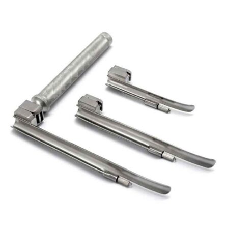 Forgesy GSS110 3 Pcs Stainless Steel Laryngoscope Paediatric Set