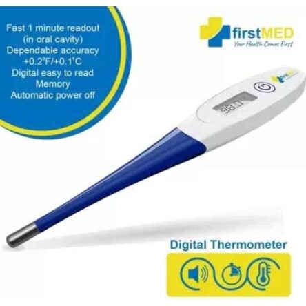 Firstmed White & Blue Digital Flexible Tip Medical Digital Thermometer