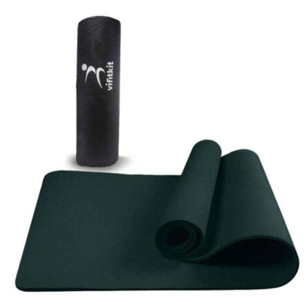 Vifitkit 61x180cm EVA Bottle Green Anti Skid Water Resistant Yoga Mat with Carry Bag & Strap