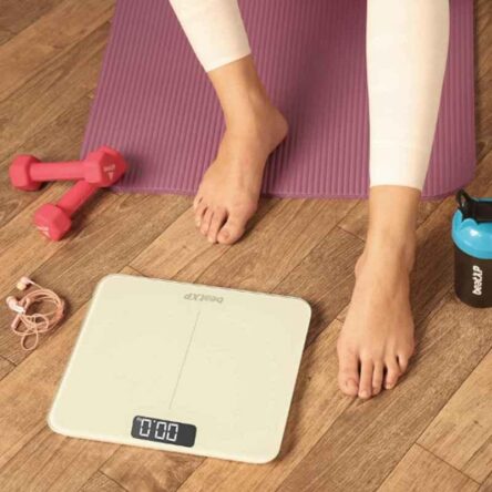 BeatXP Gravity Elite 180kg Tempered Glass White Digital Weighing Scale