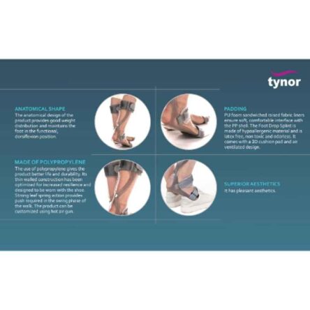 Tynor Polypropylene Right Foot Drop Splint