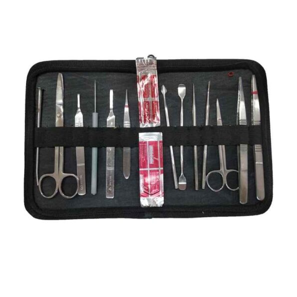 Forgesy 15 Pcs Stainless Steel Dissection Tool Kit with Case for Biology