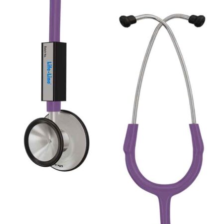 Lifeline Aluminium Purple Single Diaphragm Chest Piece Stethoscope with 2 Way Tube