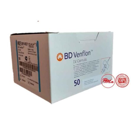 BD 25g Blue Plastic Venflon (Pack of 50)