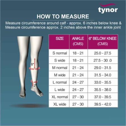 Tynor Compression Garment Leg Below Knee Open Toe Support