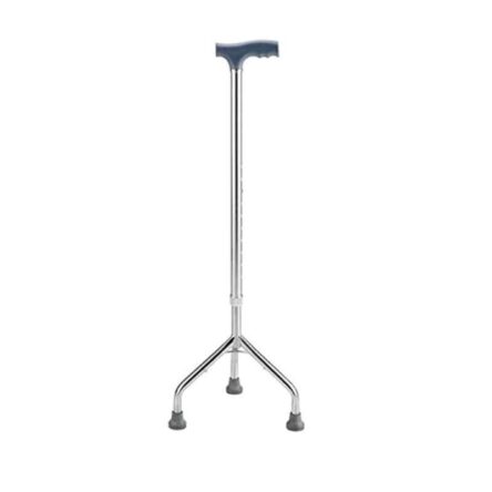 VMS Assist Aluminium Chrome 3 Leg Height Adjustable Tripod Walking Stick