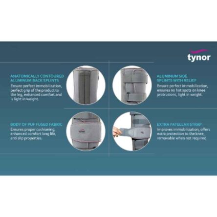 Tynor 19 Inch Comfortable Knee Immobilizer