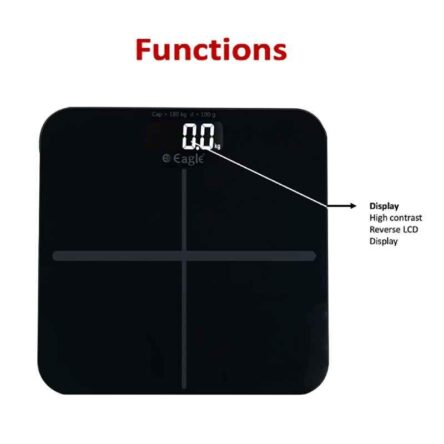 Eagle 180kg Electronic Tempered Glass LCD Personal Weighing Scales