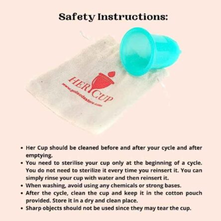 Goli Soda 25ml Silicone Teal Reusable Menstrual Cup for Women