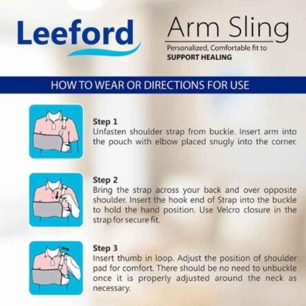 Leeford Polyester Grey Pouch Arm Sling