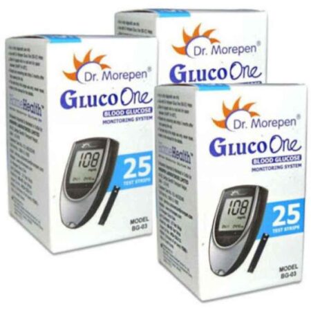 Dr. Morepen Gluco One Bg-03 75 Pcs Glucometer Strips Box