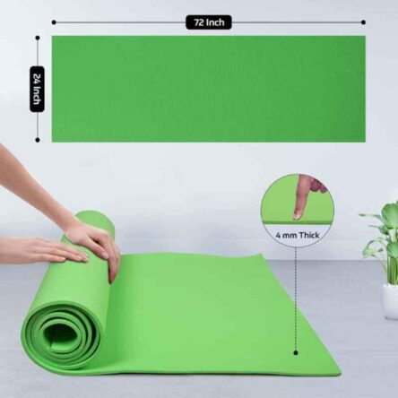 BeatXP 72×24 inch Ethylene Vinyl Acetate Green Yoga Mat