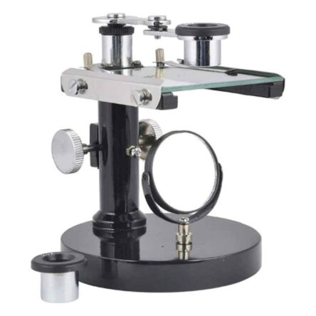 NESCO Iron Dissecting Compound Microscope with Brass Fitting Round Base & Matt Black 2 Eye Piece