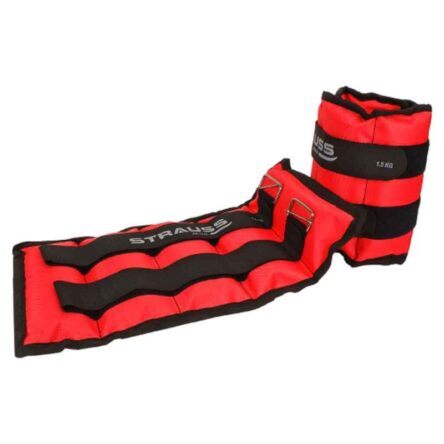 Strauss 38x19x3cm Neoprene Red Adjustable Ankle Weight