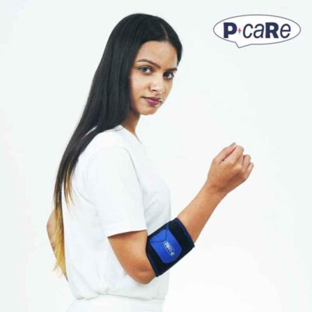 P+caRe Neoprene Black & Blue Tennis Elbow Strap