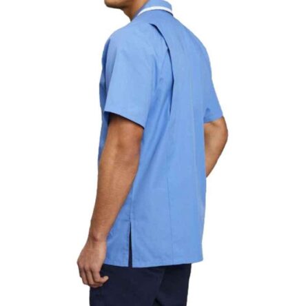 Superb Uniforms Polyester & Viscose Sky Blue Medical Tunic for Men