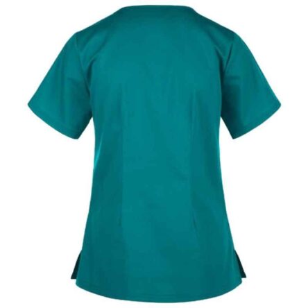 Superb Uniforms Polyester & Viscose Green Half Sleeves V Neck OT Scrub Suit for Women